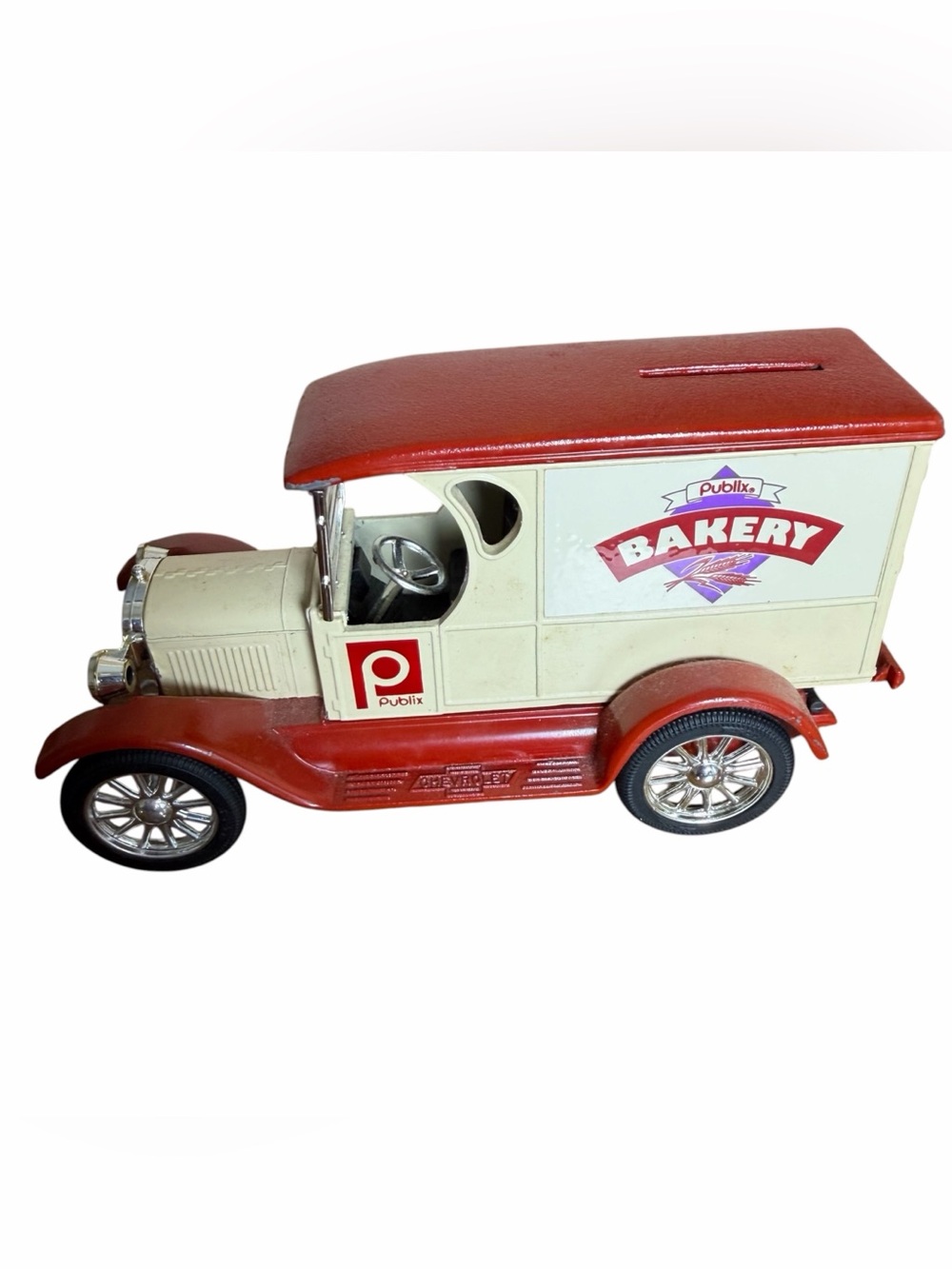 VTG 1992 Publix Diecast Bakery Truck Bank Chevrolet ERTL Collectible Metal 1:25